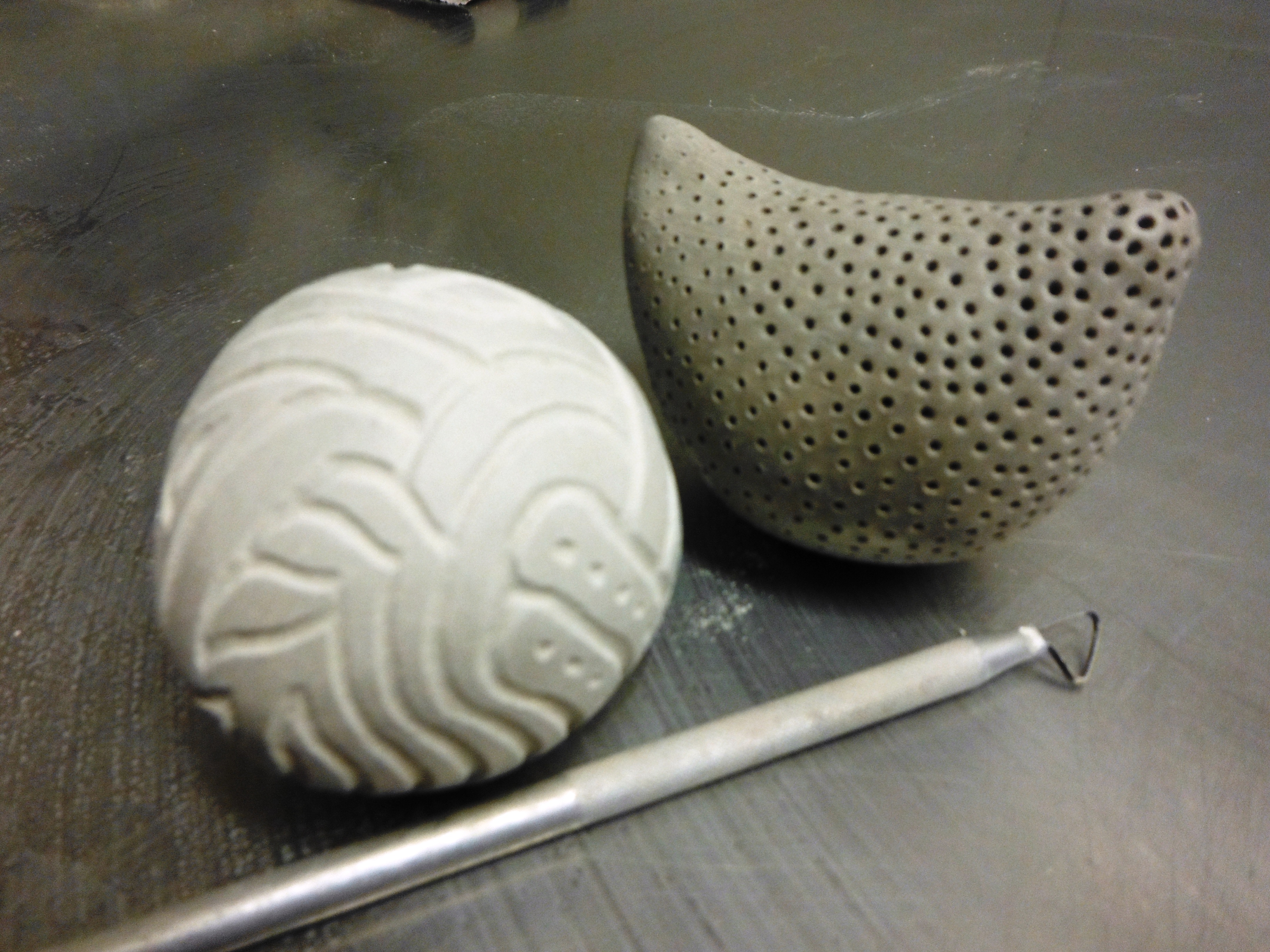 Make Seven: two more clay stoneware rattles. 